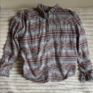 Eddie Bauer Men's Geometric Button-Down Shirt - L